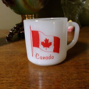 Vintage Fireking Canada mug milk glass